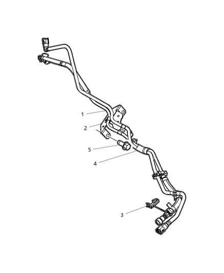 1995 Chrysler Sebring Bundle Fuel Supply And Vapor Line Diagram for 52855748AC