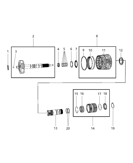 Seal Transmission Diagram for 52107941AA