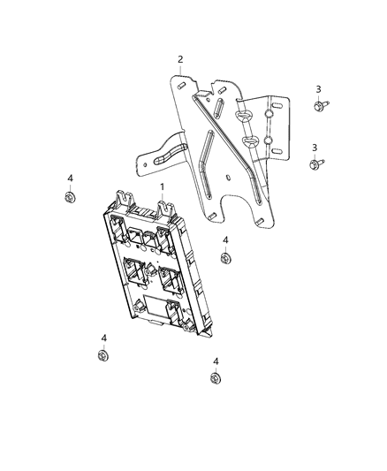 Module Body Controller Diagram for 68444250AB