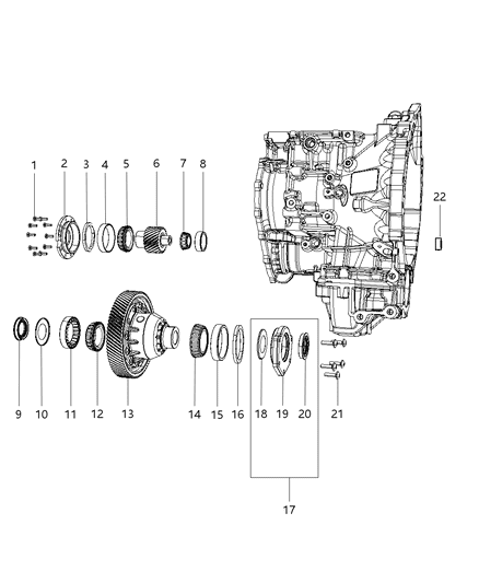 2001 Chrysler Town & Country Differential, Transaxle Diagram for 4800697AA