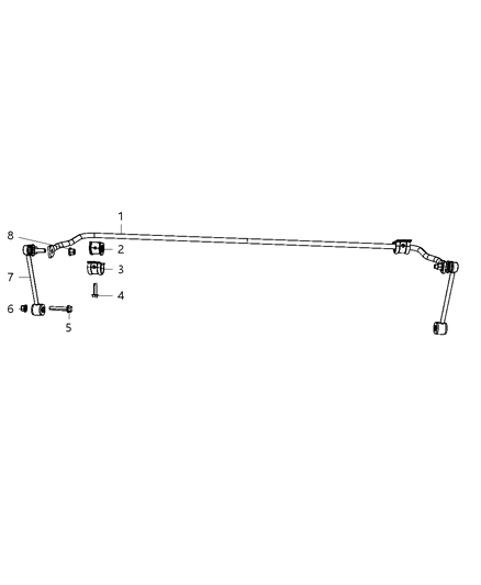 1987 Dodge D250 Stabilizer Bar Rear Suspension Diagram for 52060009AC