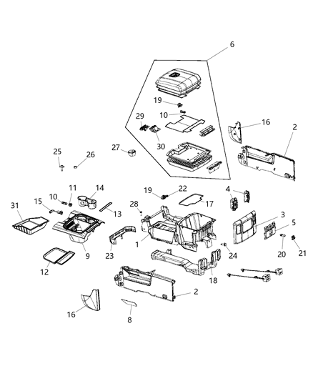 Plate Retaining Diagram for 68214340AB