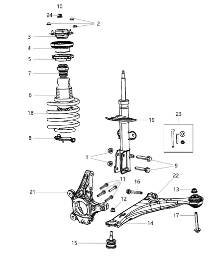 Arm Lower Control Front Diagram for 4766910AH