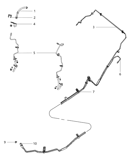 1988 Dodge D250 Hose And Tube Brake Diagram for 5085614AB