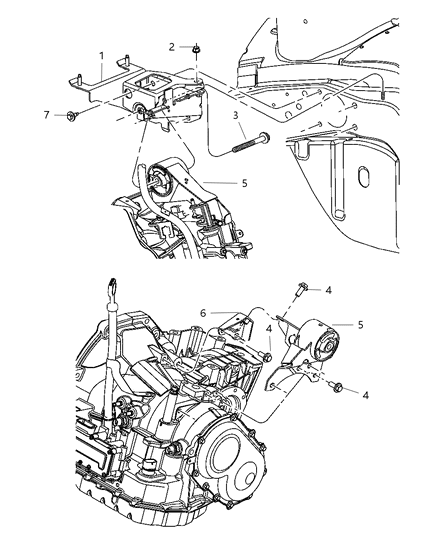 Support Engine Mount Diagram for 4668526AD