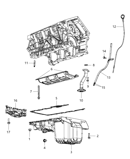 2008 Dodge Magnum Pan Oil Diagram for 4792861AB