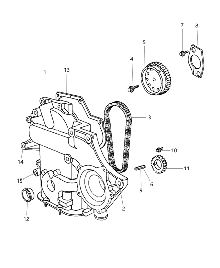 Gasket Chain Case Cover Diagram for 4621987AB