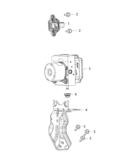 1995 Chrysler Cirrus Control Unit Anti-Lock Brake Diagram for 68194483AC