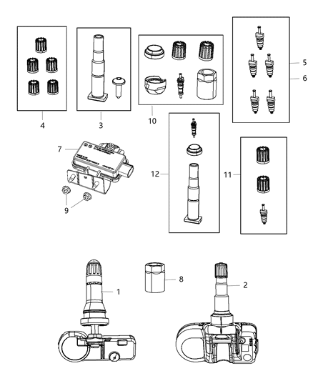 Module Tire Pressure Monitoring Diagram for 68214806AD