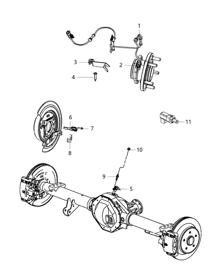 1988 Jeep Cherokee Sensor Brake Pedal Diagram for 68078700AB