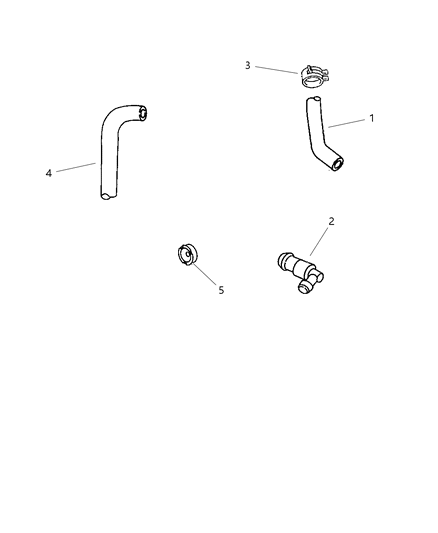 2015 Dodge Durango Hose Pollution Control Valve Diagram for 4884246AA