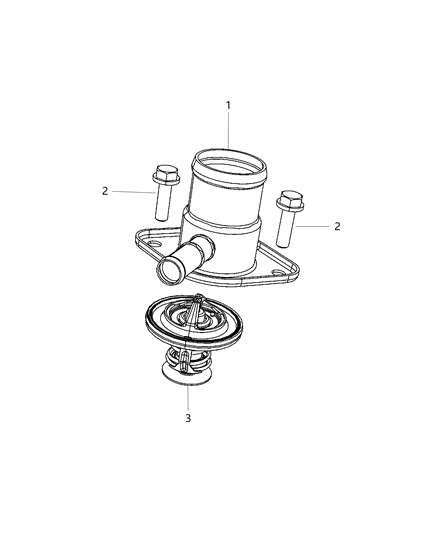 1997 Dodge B1500 Housing Thermostat Diagram for 68185117AB
