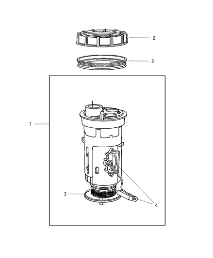 Module Package Fuel Pump/Level Unit Diagram for 5018056AB