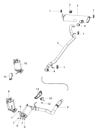 1984 Jeep J20 Converter Catalytic Diagram for 5145573AA