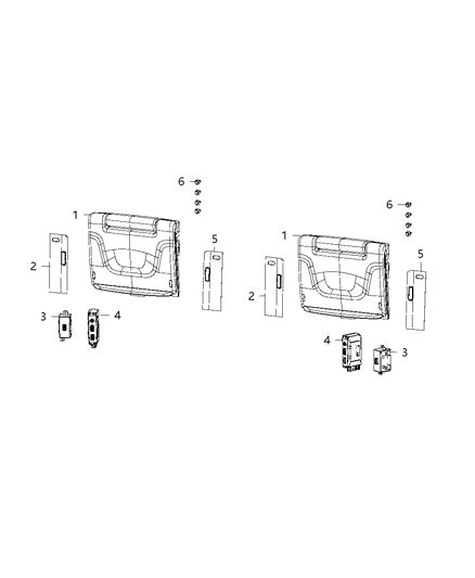 2020 Chrysler Pacifica Cover Video Screen Diagram for 5YP26PL5AB