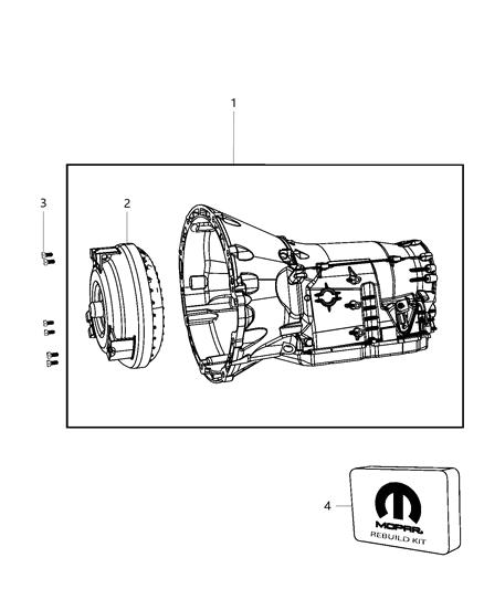 2008 Jeep Grand Cherokee Torque Converter Diagram for 5166593AA