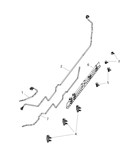 Tube Fuel Supply Diagram for 68298540AB