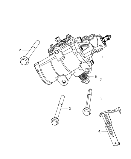 Gear Power Steering Diagram for R5154350AB