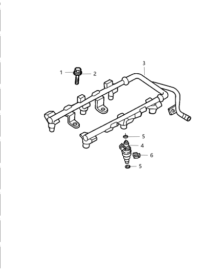 2007 Dodge Durango Injector Fuel Diagram for 4861238AC