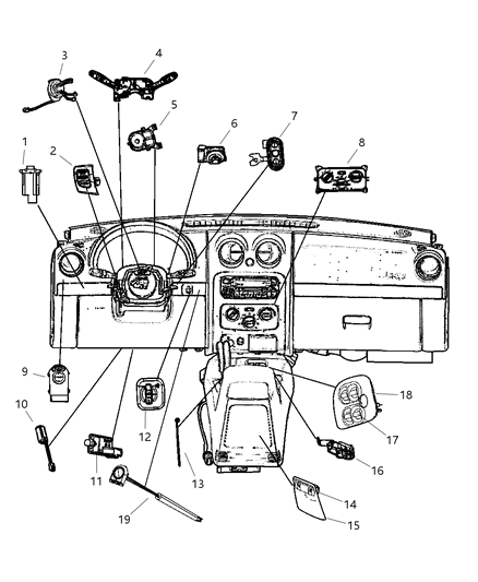 Switch Multifunction Diagram for 56010126AH