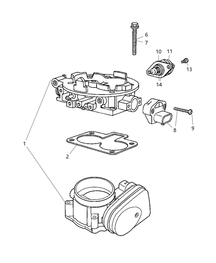 Sensor Kit Throttle Position Diagram for 5019411AD