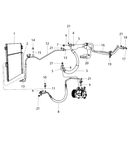 Cap A/C Charge Valve Diagram for 68336484AA