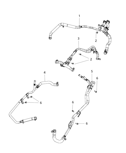 1993 Dodge Ram 50 Hose And Tube Heater Supply Diagram for 68244851AC