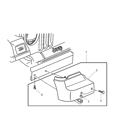 1991 Jeep Grand Wagoneer Nut Diagram for 6035739