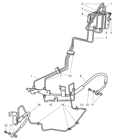 Hose Brake Diagram for V1120182AA