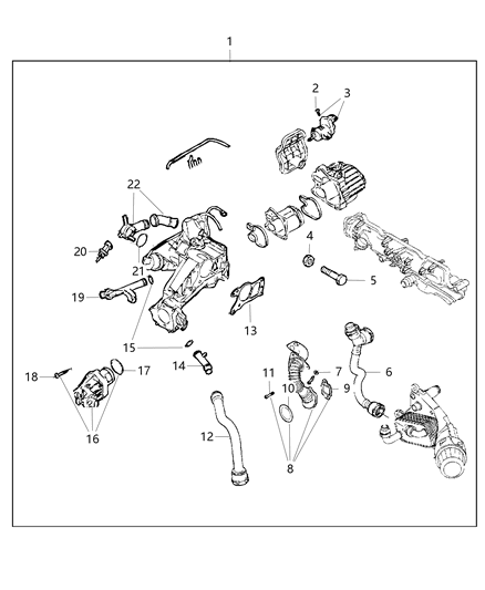 Sensor EGR Temperature Diagram for 68101520AA