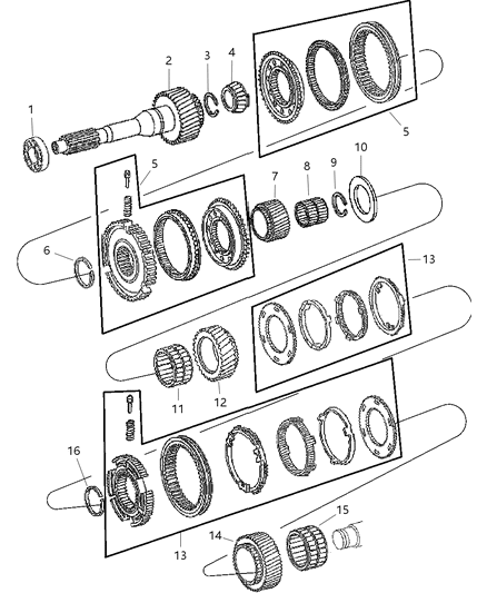 2000 Chrysler Grand Voyager Shaft Input Diagram for 5142821AA