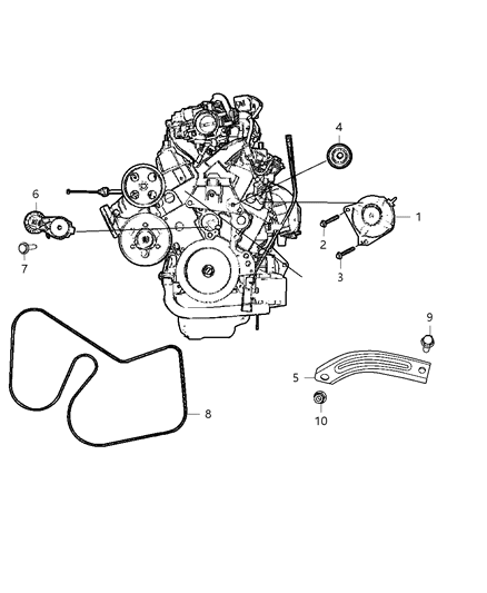 1986 Dodge D250 Generator Engine Diagram for RL801304AC