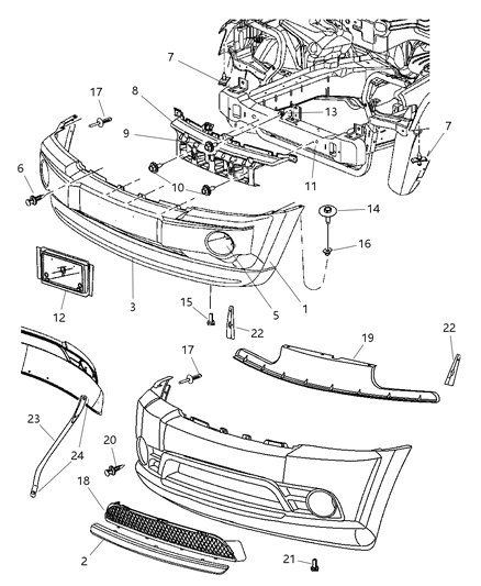 Bracket Fascia Diagram for 55156878AD