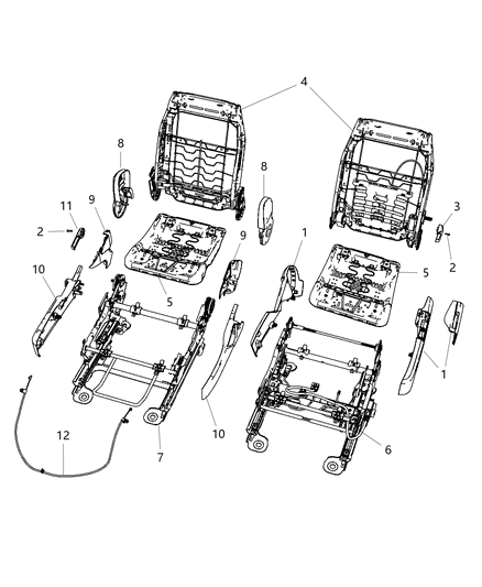 Shield Fold Flat Diagram for 1FK141DBAA