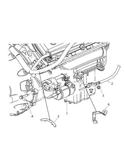 Starter Engine Diagram for 4608801AA