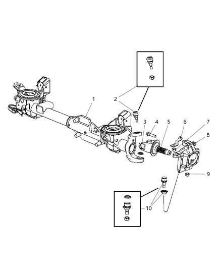 2007 Dodge Ram 3500 Housing Axle Diagram for 5143055AB