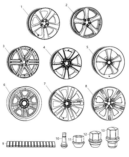 Wheel Aluminum Diagram for 1LS61CDMAA