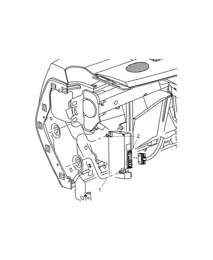 1989 Dodge Dakota Module Uconnect Hands Free Diagram for 5064730AF