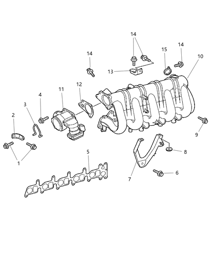 Gasket Throttle Body Diagram for 5104007AA
