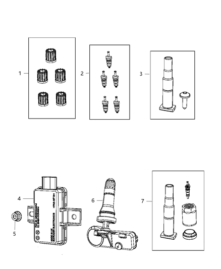 Sensor Tire Pressure Diagram for 68142397AA