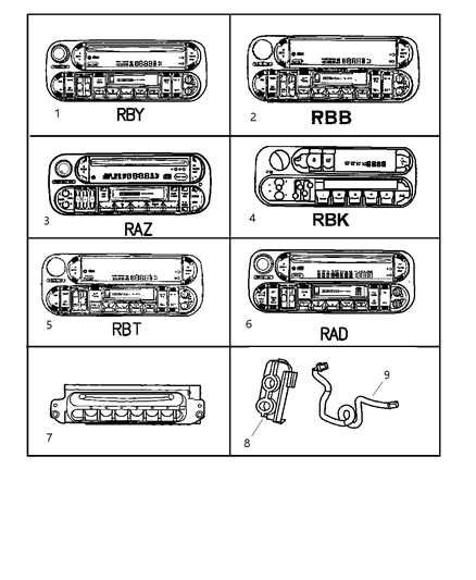 Radio AM/FM With CD And Cassette Diagram for 56038555AL
