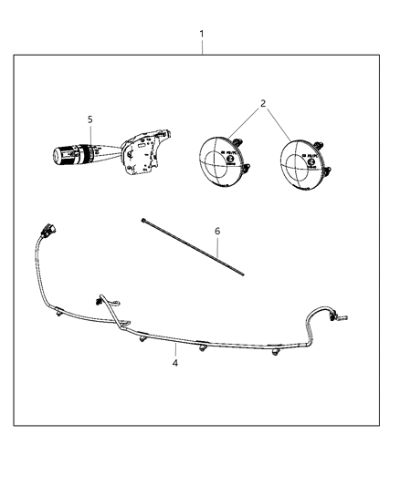 2011 Jeep Compass Lamp Front Fog Diagram for 68081399AA