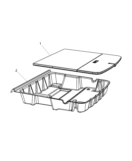 2000 Dodge Durango Latch Load Floor Cover Diagram for 1CB78XDVAA