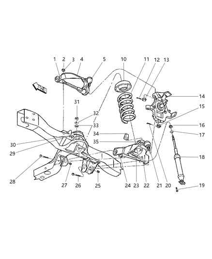 Nut Hexagon Lock Diagram for 6508097AA