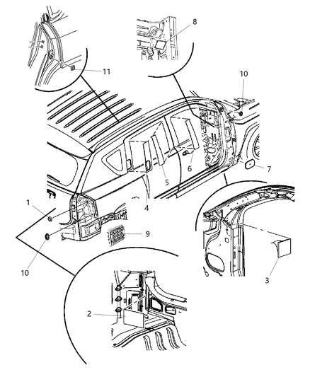 2018 Ram 2500 Plug Body Rubber Diagram for 5115840AA