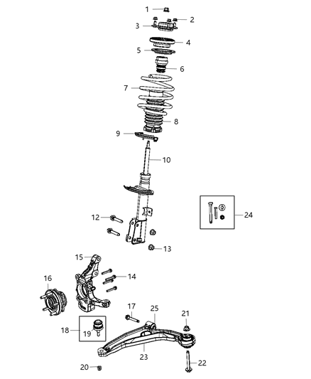 Arm Lower Control Front Diagram for 5085407AJ