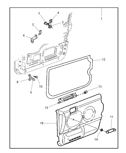 Panel Door Trim Diagram for 5DY66LAZAC