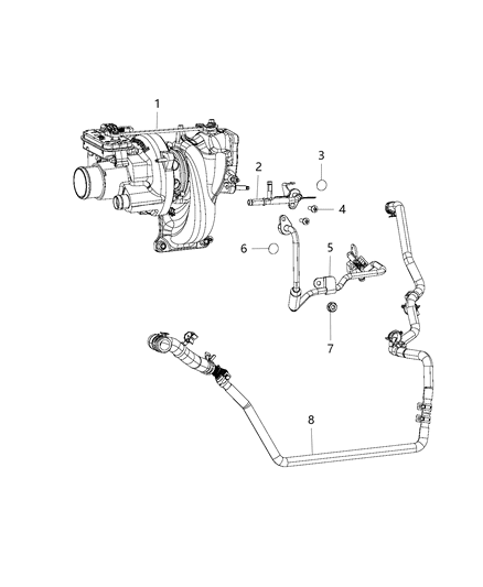 Tube Coolant Includes Item 6 O - Ring Diagram for 4893763AD