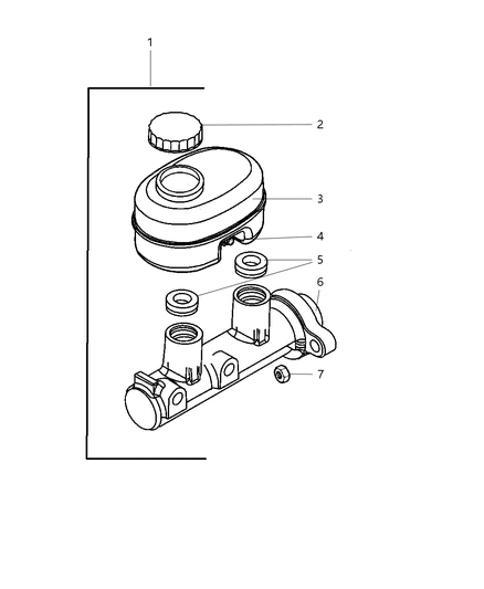 Master Cylinder Brake Diagram for V1107210AA