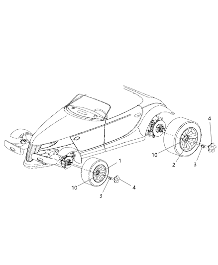 2013 Dodge Durango Weight Wheel Balance Tape Diagram for 4815889
